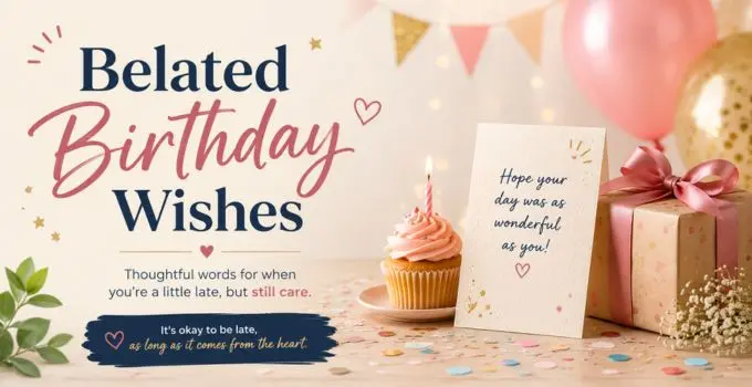150+ Belated Birthday Wishes: Warm, Funny & Sorry-for-Late Messages