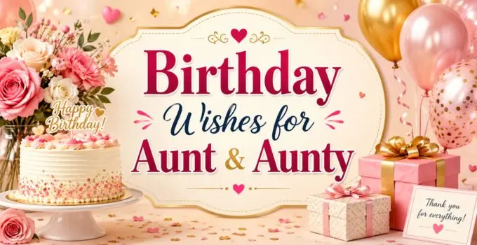 300+ Birthday Wishes for Aunt & Aunty: Messages, Quotes, Blessings