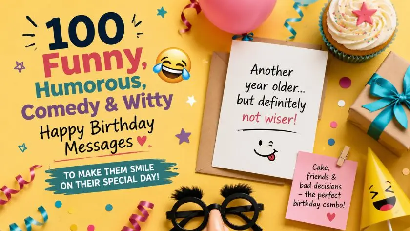 Funny birthday wishes and witty birthday messages for friends